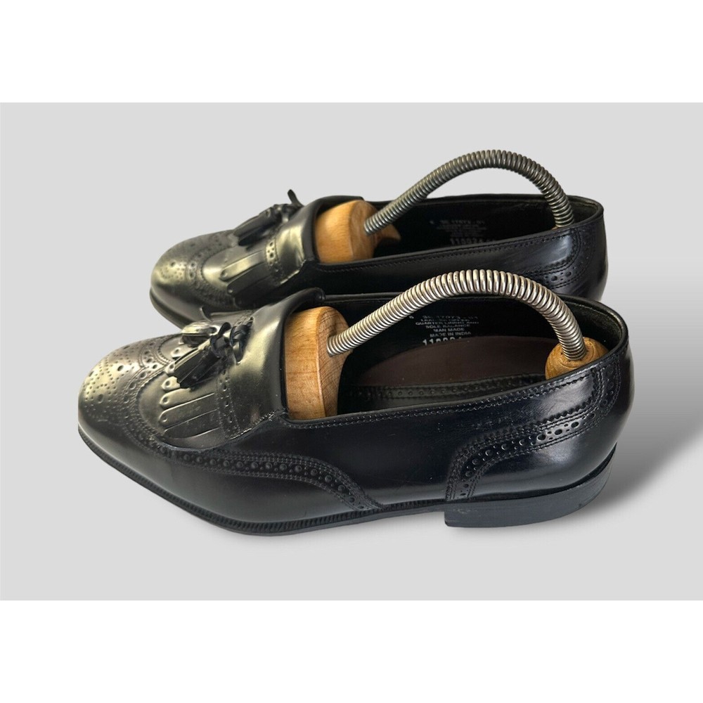 Florsheim Black Leather Tassel Loafers
